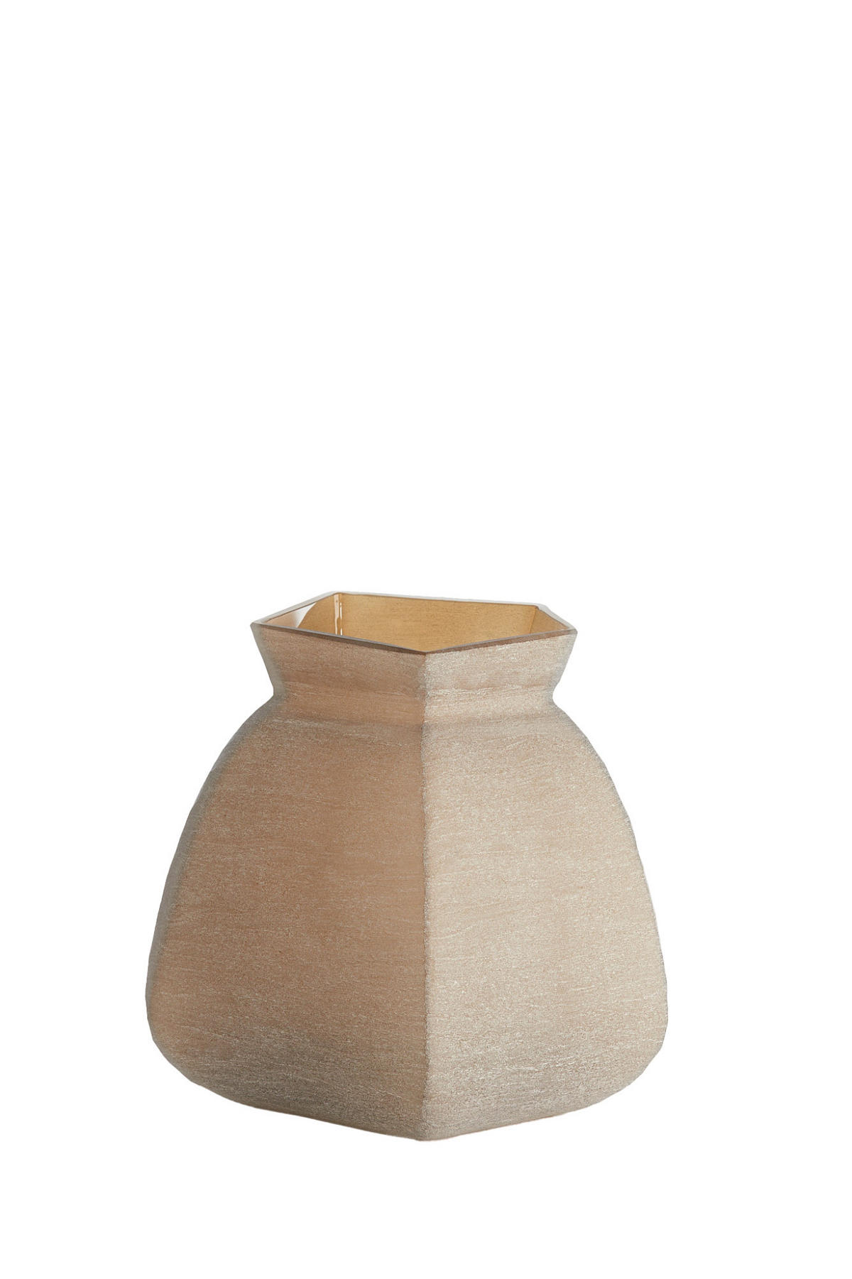 VASE Veliko Braun Ø26,5/27 cm - Dunkelbraun, Glas (27cm) - Light & Living