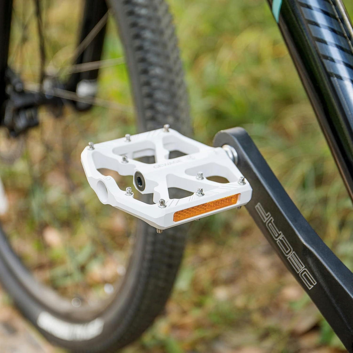 FAHRRADPEDALE mit Reflektoren Aluminium Weiß - Weiß, Metall (10.1/1.5/11.8cm)