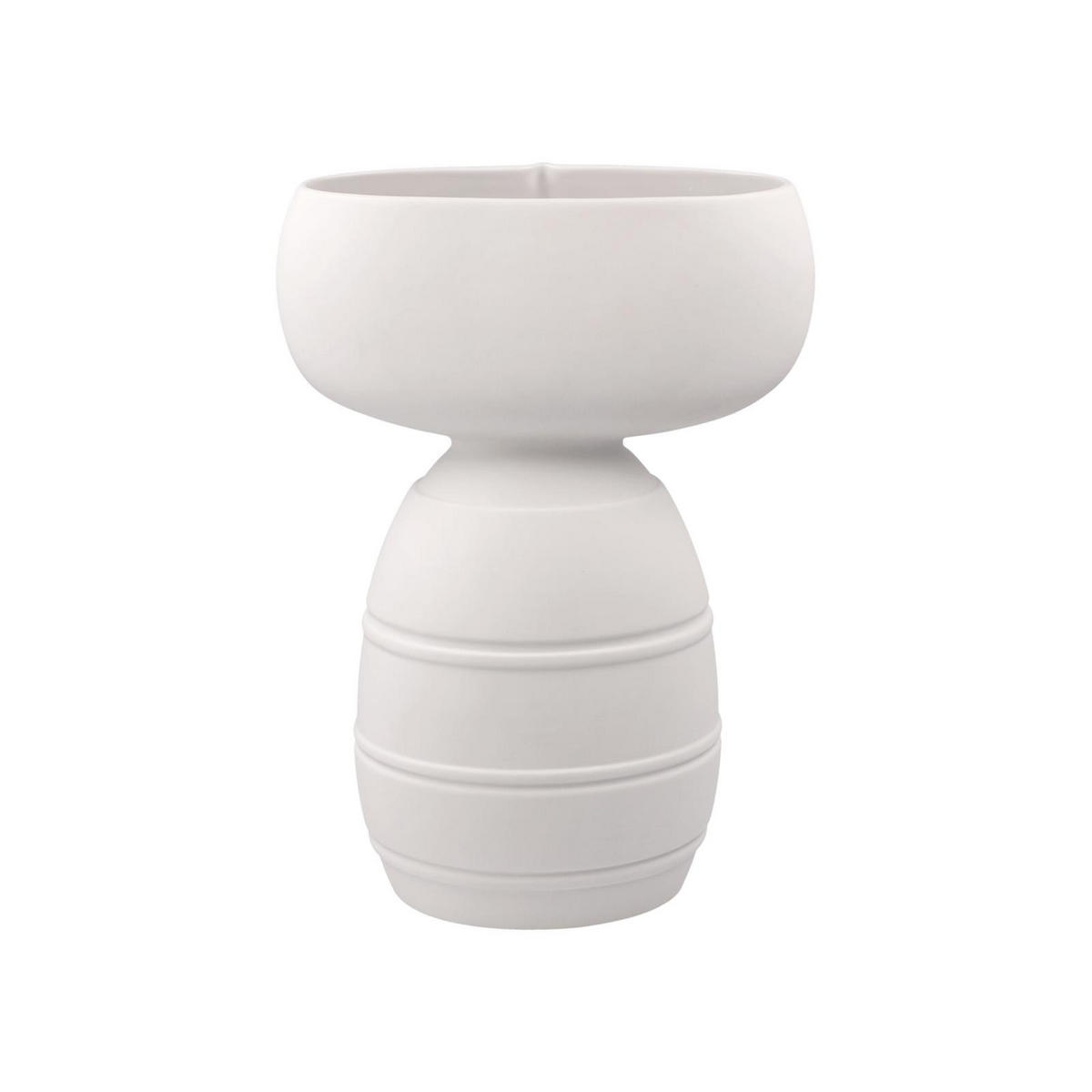 VASE "CARO" Studio 8 Vultus weiß 22 cm - Weiß, Keramik (22cm) - Goebel
