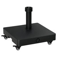 SONNENSCHIRMSTÄNDER DE-05568 Quadratisch, befüllbar mit Rolle Schwarz - Schwarz, Kunststoff (45/45cm) - ComfortXL