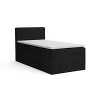 BOXBETT JUNG LUX 90/200 in Boucle Schwarz - Schwarz, Holz/Holzwerkstoff (90/200cm) - Deine Möbel 24