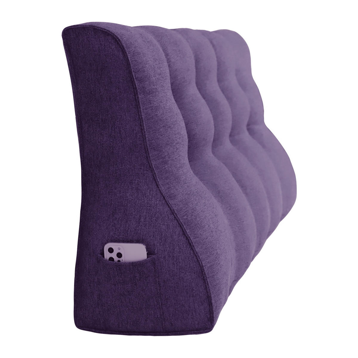 RÜCKENKISSEN Körperkontur Leinenlook Lila 120 cm - Lila, Textil (55/120cm) - Vercart