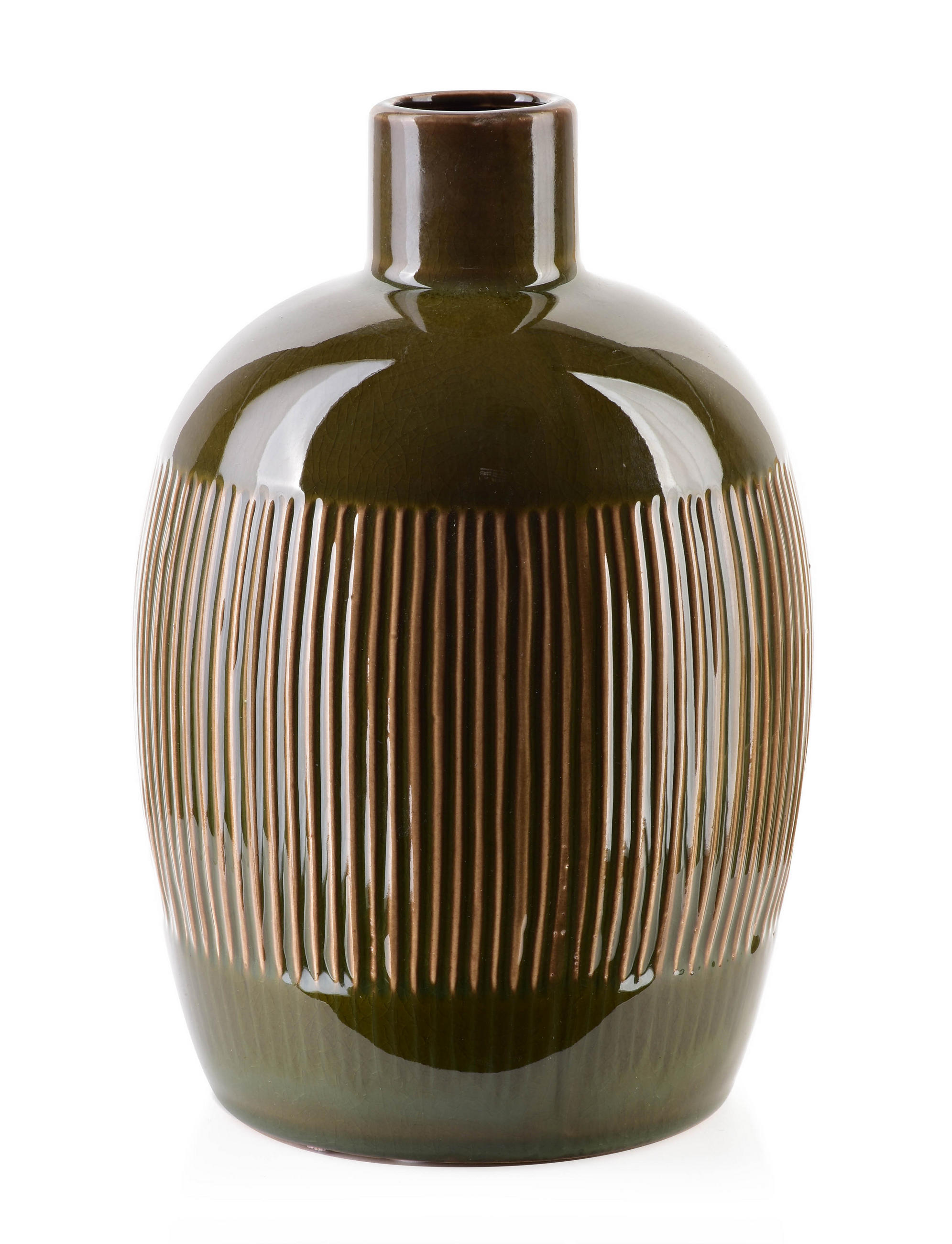 VASE Giovani Grün 17/17/24.5 cm Keramik - Grün, Keramik (24.5cm) - Mondex