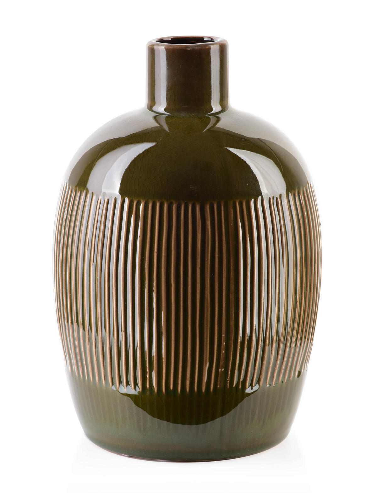 VASE Giovani Grün 17/17/24.5 cm Keramik - Grün, Keramik (24.5cm) - Mondex