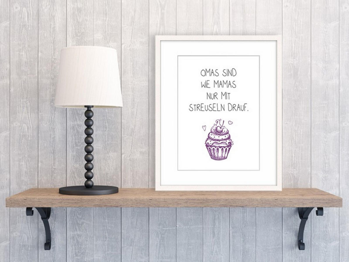 POSTER DIN A4 21x29,7 cm Oma Spruch Geschenk - Weiß, Papier (21/29.7/2cm) - artissimo