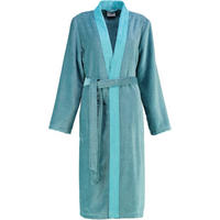 BADEMANTEL DAMEN KIMONO TWO-TONE 6431 TÜRKIS - 47 - Blau, Textil (Lnull) - Cawoe