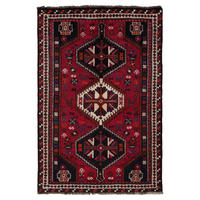 TEPPICH Gashgai Rot 168/113 cm Schurwolle - Rot, Textil (113/168cm) - Looma