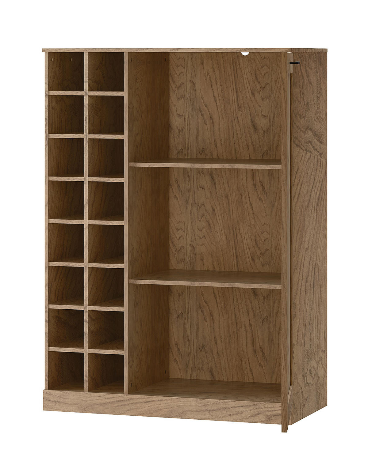 HIGHBOARD Cozy 15 Eiche Rustikal 100 / 50 / 140cm - Eichefarben/Braun, Holz/Metall (100/140/50cm) - Feldmann-Wohnen