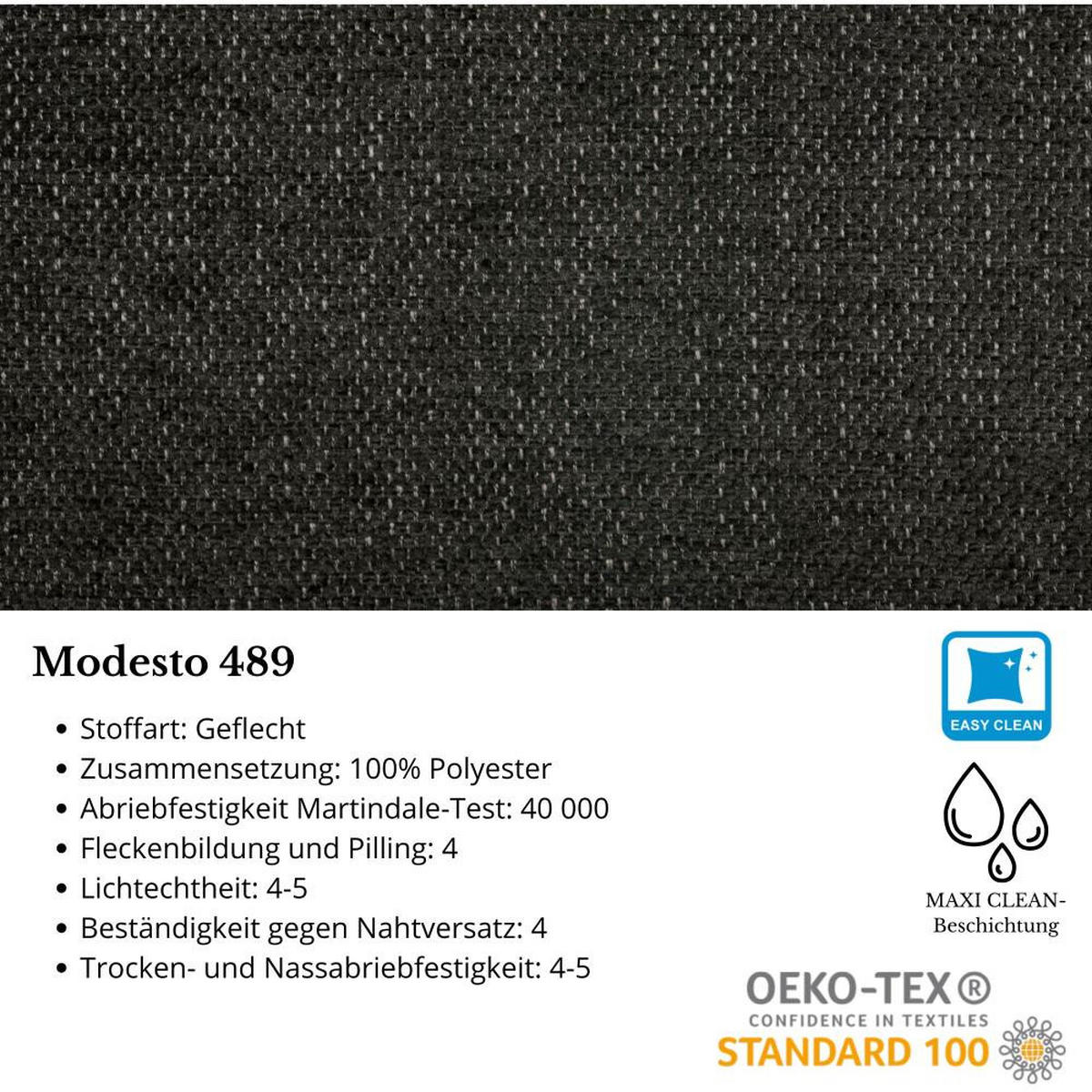 ECKSCHLAFSOFA Benny anthrazit links - Anthrazit/Schwarz, Kunststoff/Textil (271/185cm) - Beautysofa