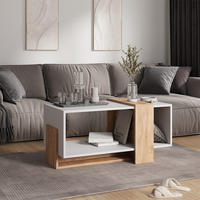 COUCHTISCH Aven Weiß/Goldkraft Eiche 91.8 x 49 cm - Honigeiche/Weiß, Holzwerkstoff (49/91.8/45cm) - Vicco