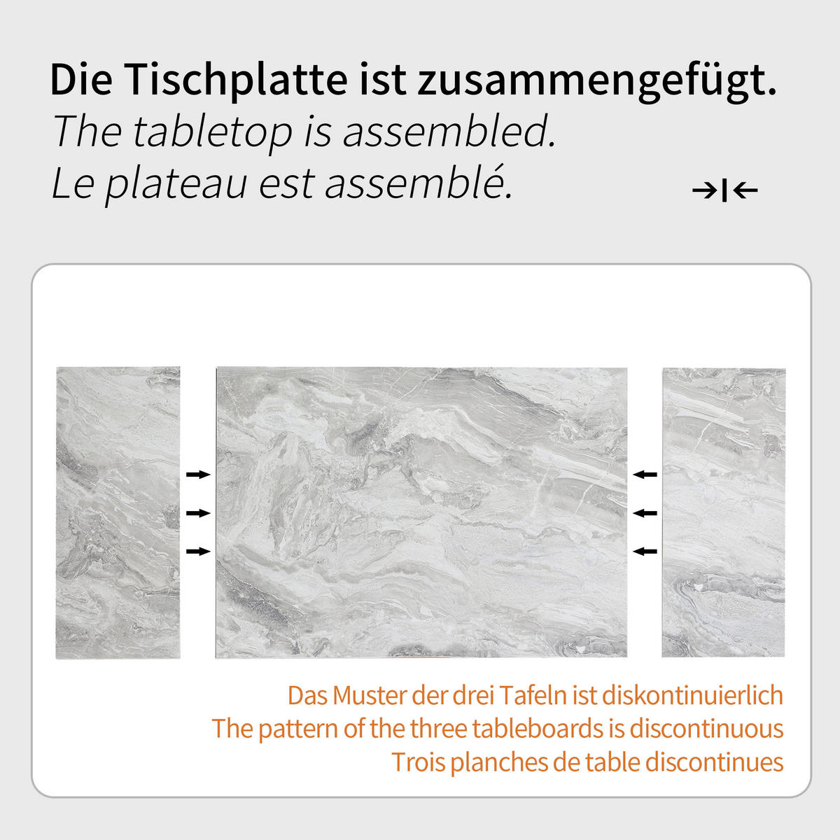 ESSTISCH Grau 159/74/77 cm - Grau, Holz/Metall (74/159/77cm) - Urban Meuble