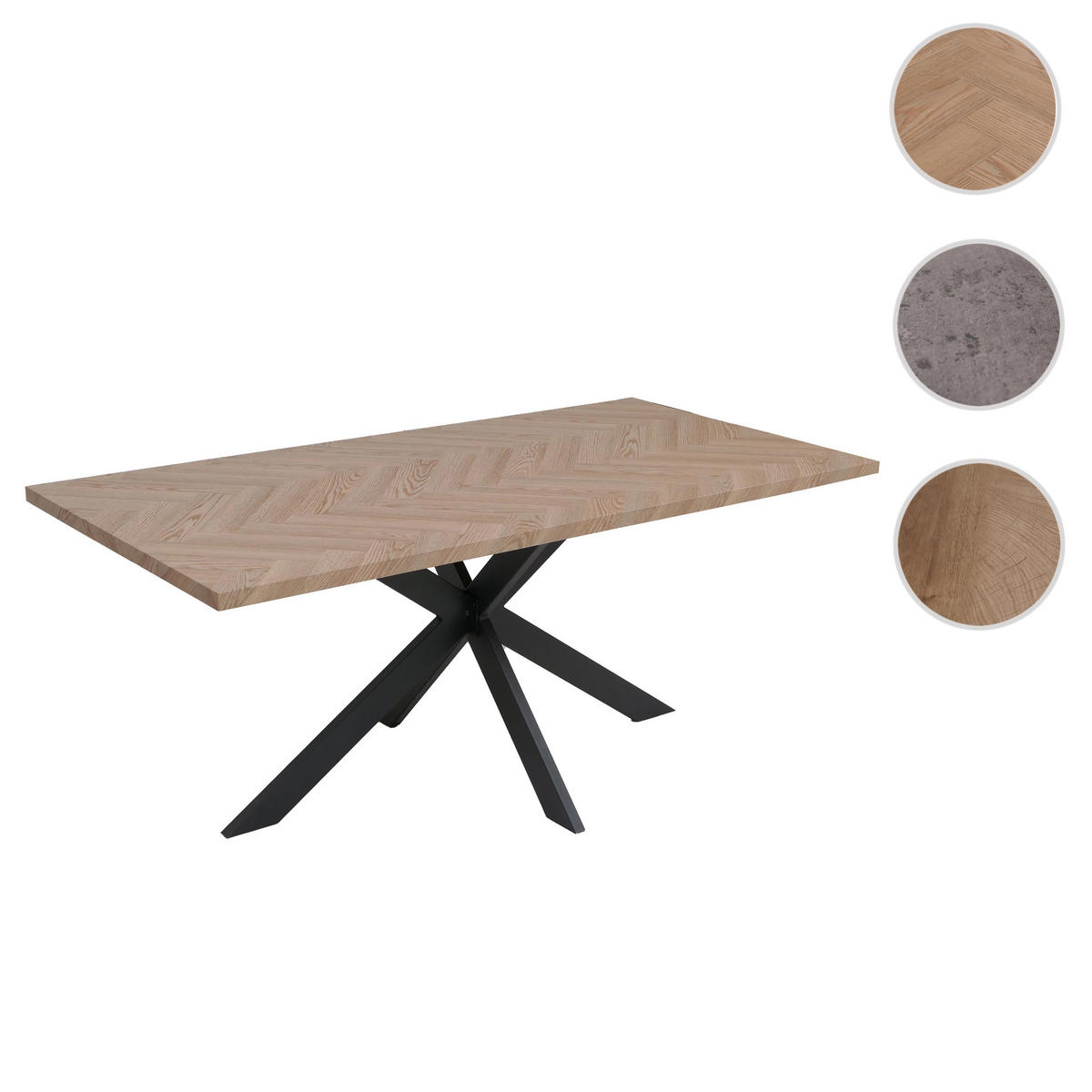 ESSZIMMERTISCH eckig Eiche Dekor - Eichefarben, Holzwerkstoff (90/180/76cm) - MCW