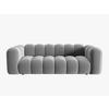 SOFA Lupine aus Samt grau 3 Sitzplätze - Grau, Textil (95/70/230cm) - Micadoni