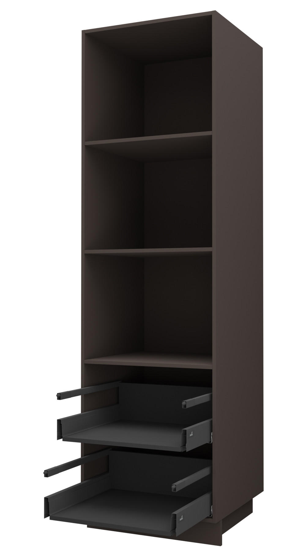 BACKOFEN-HOCHSCHRANK Kvantum D14/RU/2A/356 Beige Matt / Lava Matt 60 / 59 / 207cm - Dunkelgrau/Beige, Holz/Holzwerkstoff (60/207/59cm) - Feldmann-Wohnen