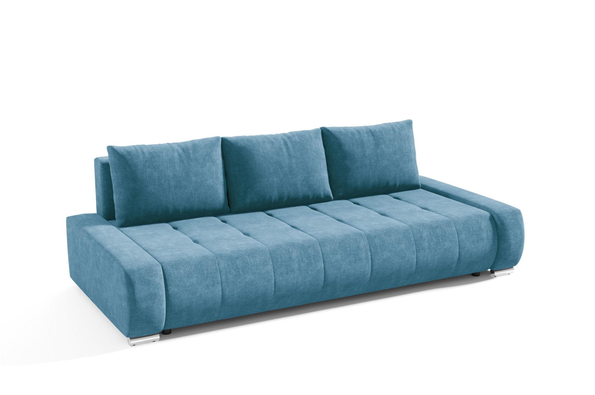 SCHLAFSOFA Vogar In Aston - Hellblau, Holzwerkstoff/Textil (240/85/110cm) - Fun Möbel