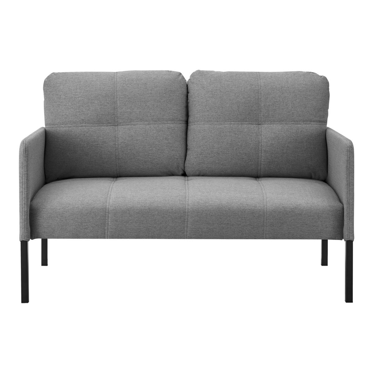 SOFA Reichling - Schwarz/Grau, Holz/Textil (119/77/69cm) - [en.casa]