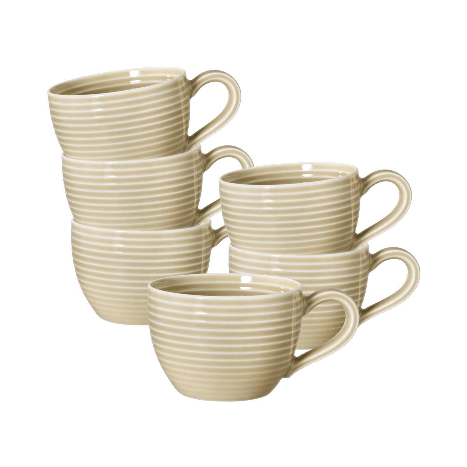 ESPRESSOTASSEN Beat Color Glaze Sandbeige 0,11 l 6er Set - Beige, Keramik (0.11L) - Seltmann Weiden