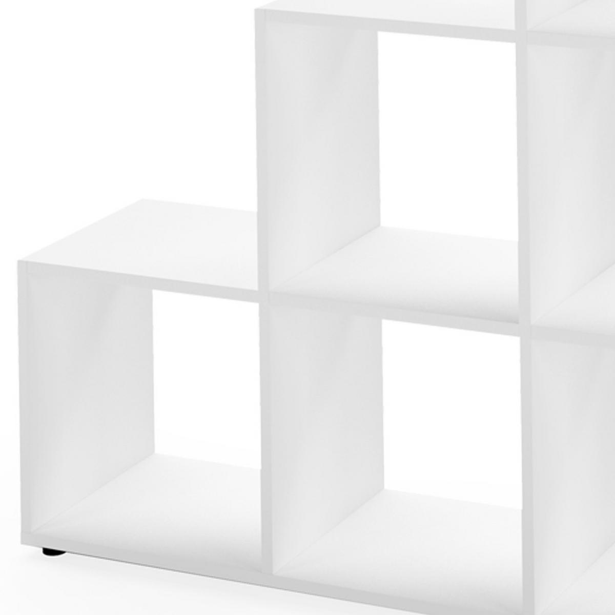 TREPPENREGAL Weiß 105 x 107.5 cm - Weiß, Holzwerkstoff (105/107.5/29cm) - Vicco