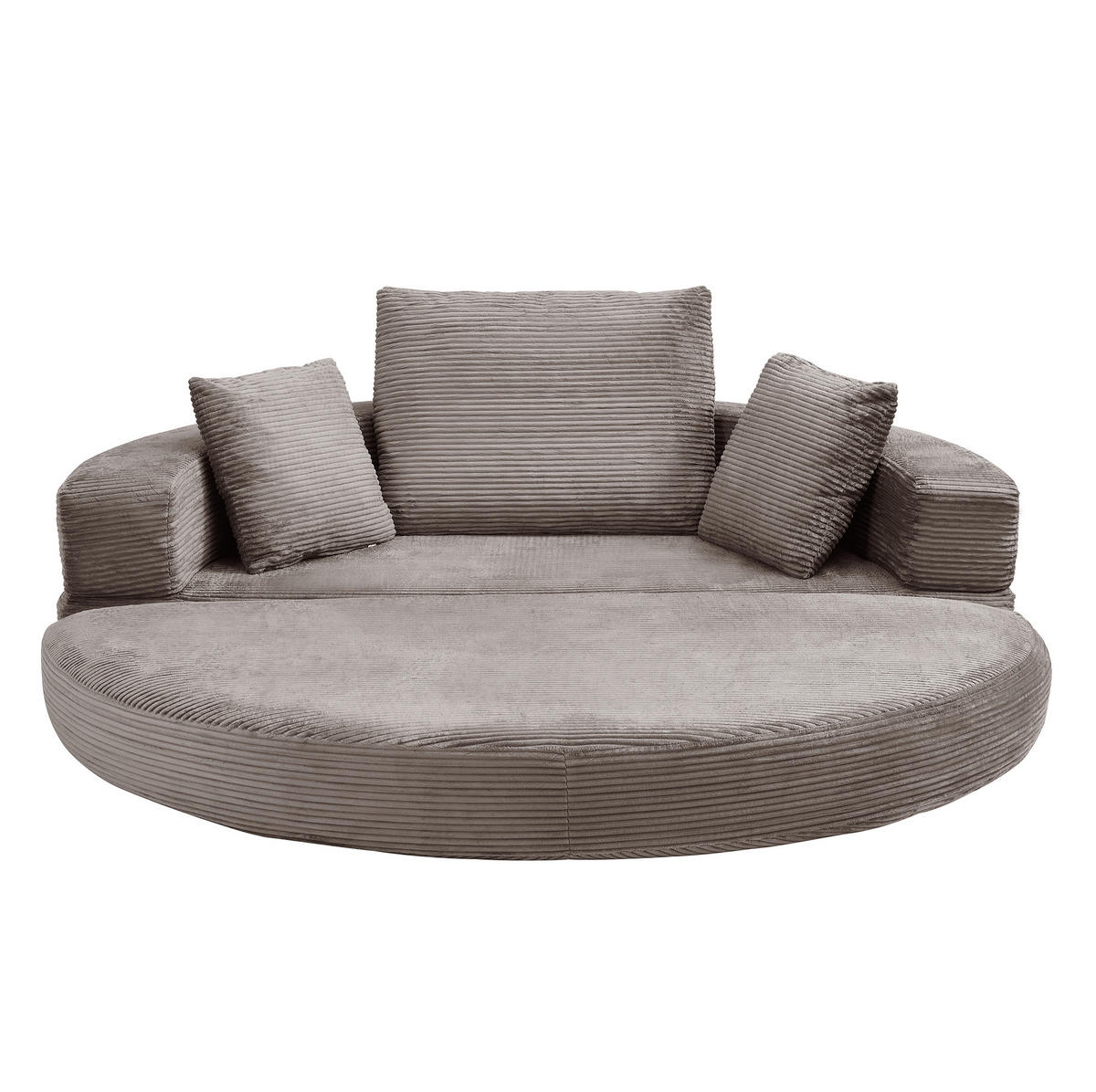 SCHLAFSOFA 173/176/40 cm aus Schaumstoff mit 2-in-1-Funktion Braungrau - Graubraun, Kunststoff (176/40/173cm) - Modenvie