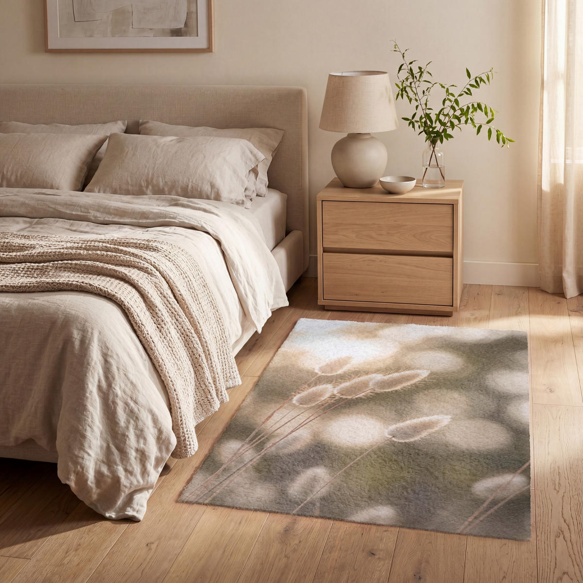 KOBERCE - Chvostoskok - Biely - Slnečné svetlo - 80x120 cm - béžová, textil/plast (80/0.4cm) - OnlyWow