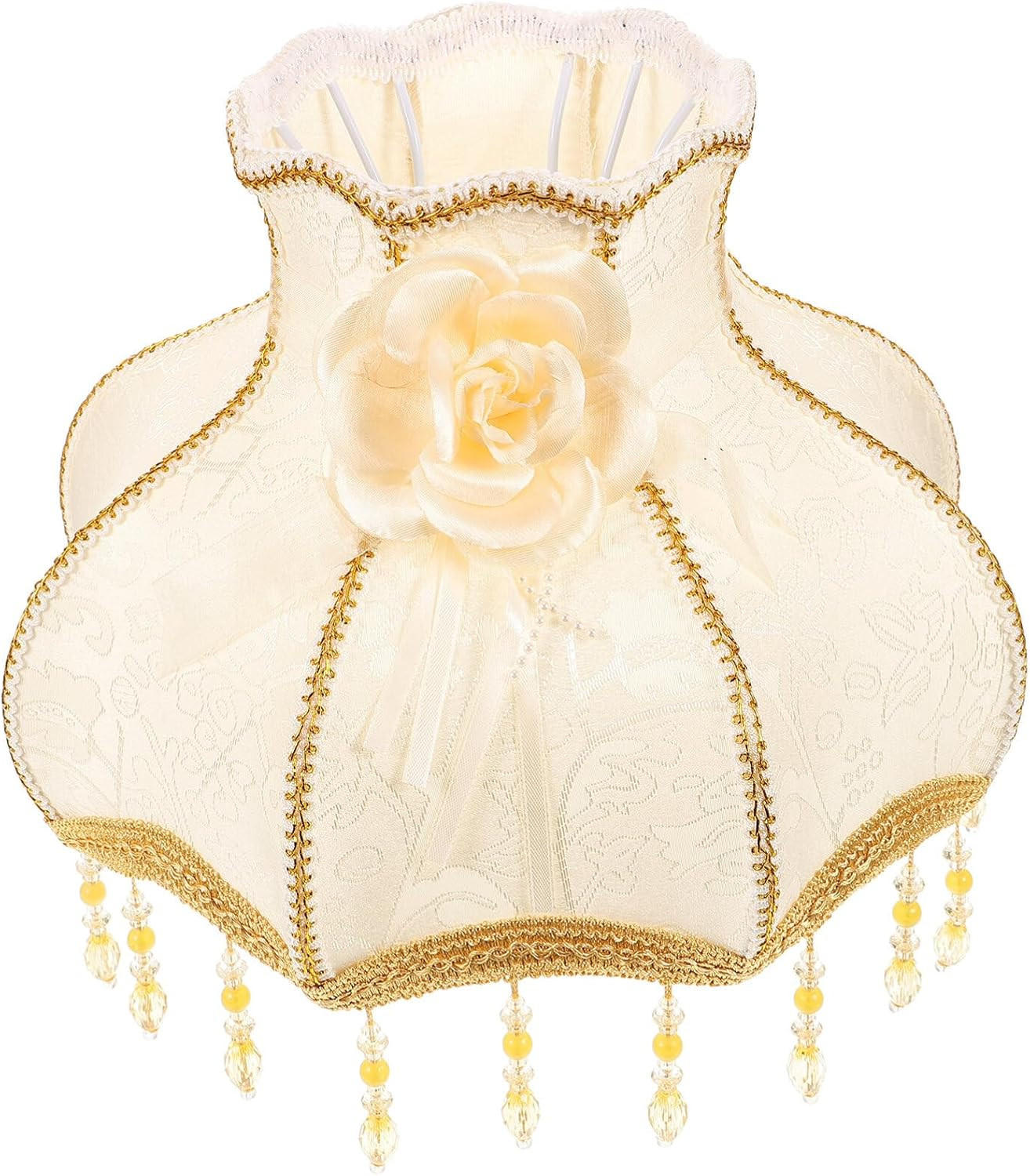 LAMPENSCHIRM Spitze Retro，30/23/15cm - Weiß, Textil (23/30/15cm) - Weltevree