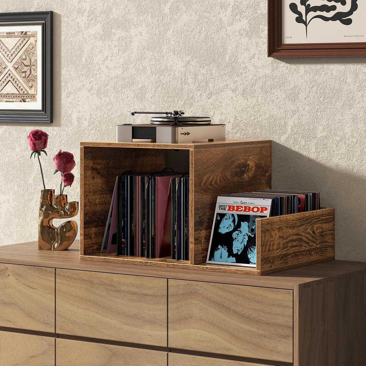 BEISTELLTISCH 67cm Braun - Braun, Holz (66/67/45cm) - COSTWAY