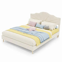 POLSTERBETT 160/200 mit Bettkasten und gepolstertem Kopfteil in Beige - Beige, Holzwerkstoff/Textil (160/200cm) - EVRYAE