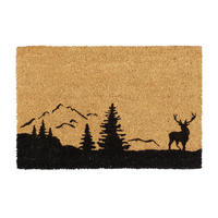 FUSSMATTE - Hellbraun, Kunststoff/Textil (60/40cm) - Relaxdays