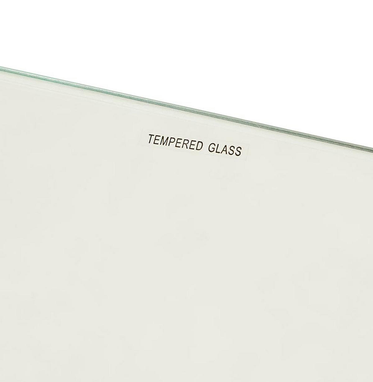 ESSTISCH – Glas Holz 120x80 cm kompakt modern - Transparent/Beige, Glas/Eichenholz (80/120/75cm) - KADIMA DESIGN