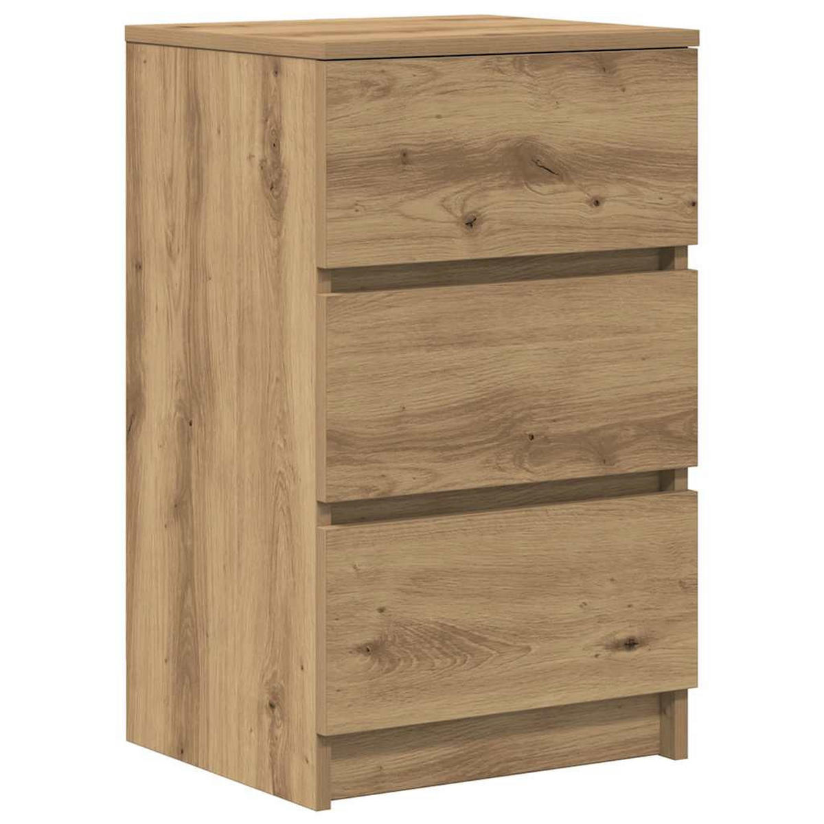 NACHTTISCHE Mit 3 Schubladen 2Er Set Artisan-Eiche 39/35/65 Cm - Braun, Holzwerkstoff (35/65/39cm) - vidaXL