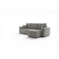 ECKSOFA Denise Mit Schlaffunktion - Grau, Holzwerkstoff/Textil (148/250cm) - Fun Möbel