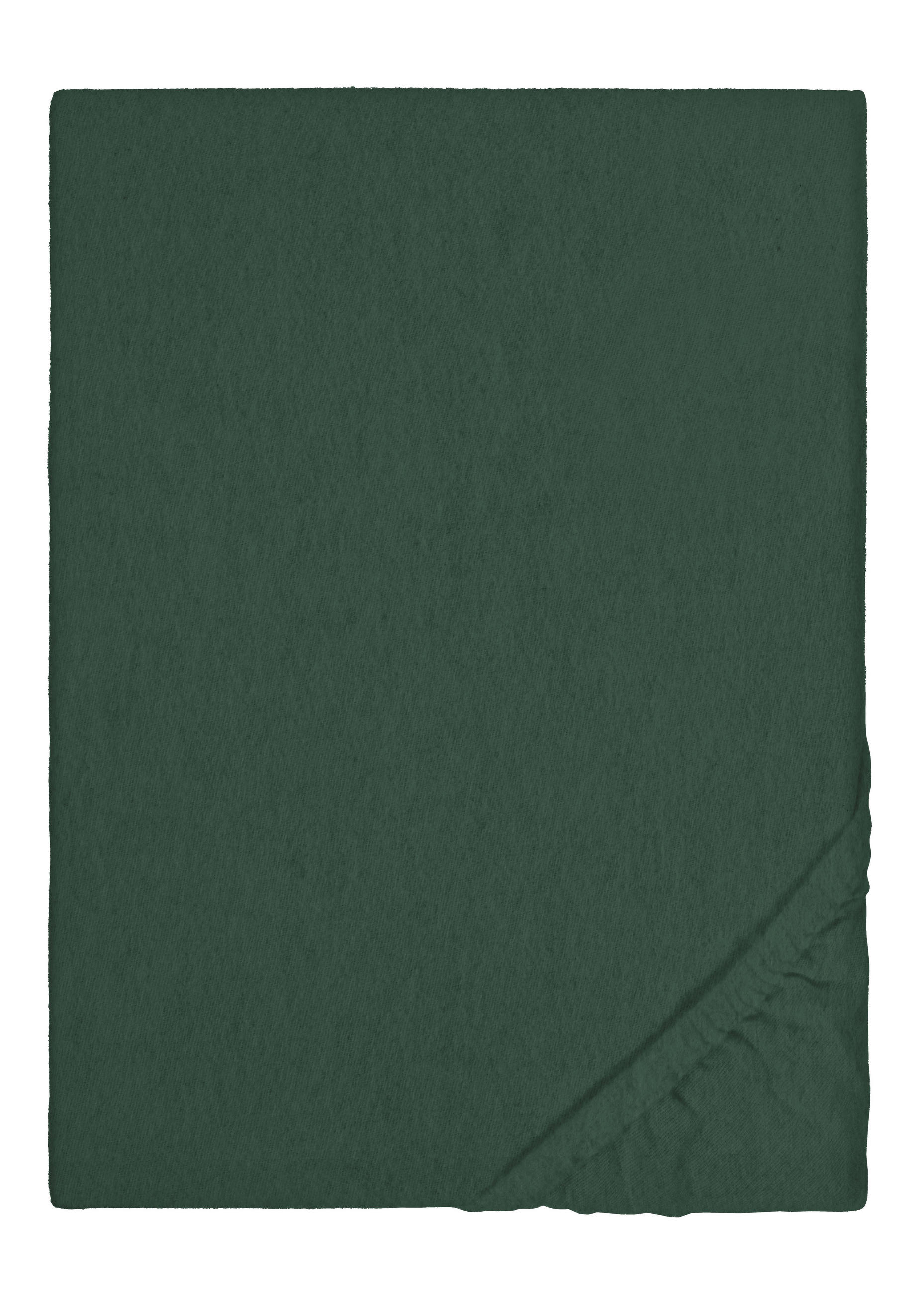biberna Spannbetttuch Dunkelgrün 160x200 cm