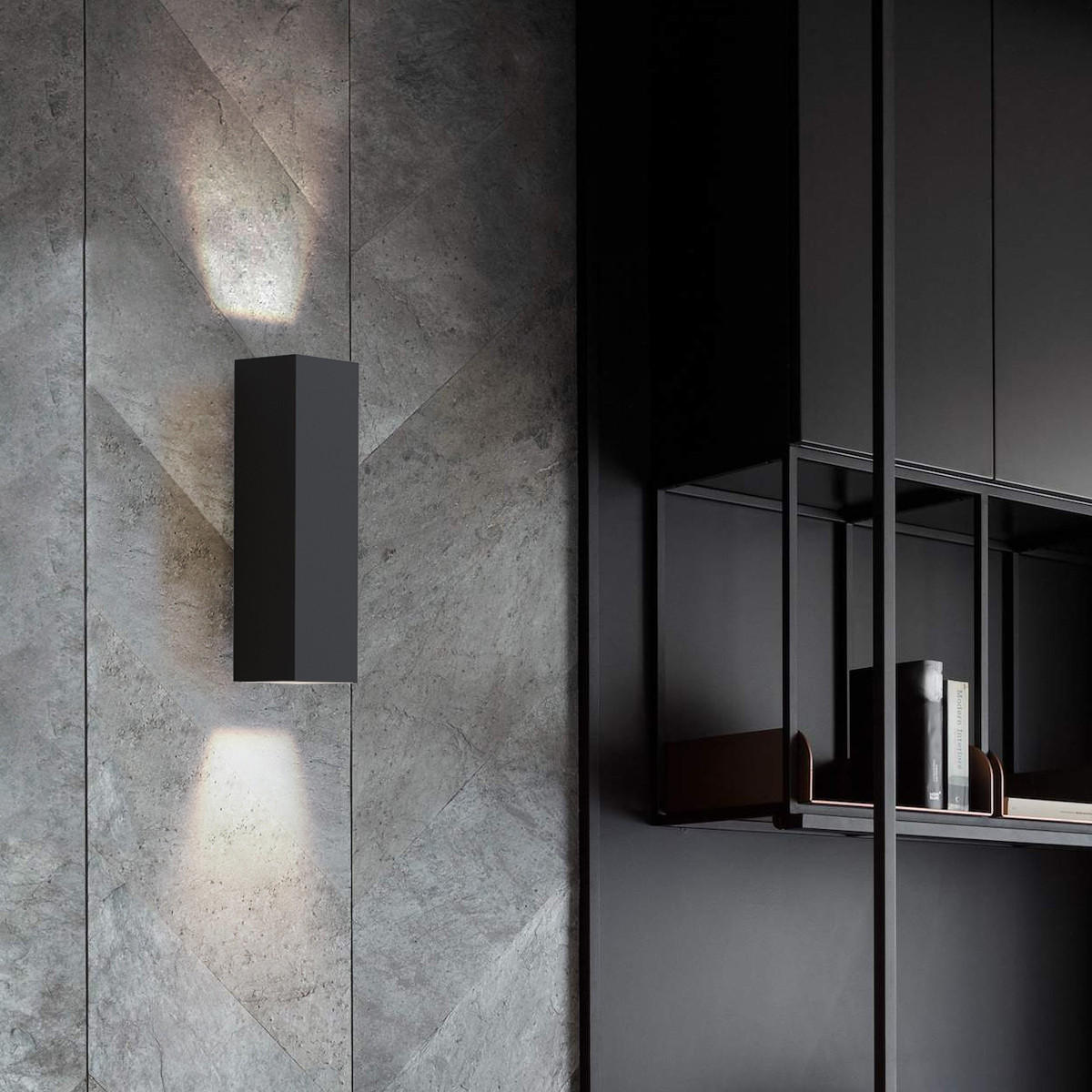 WANDLEUCHTE - Schwarz, Metall (6/22/6cm) - Lumicom