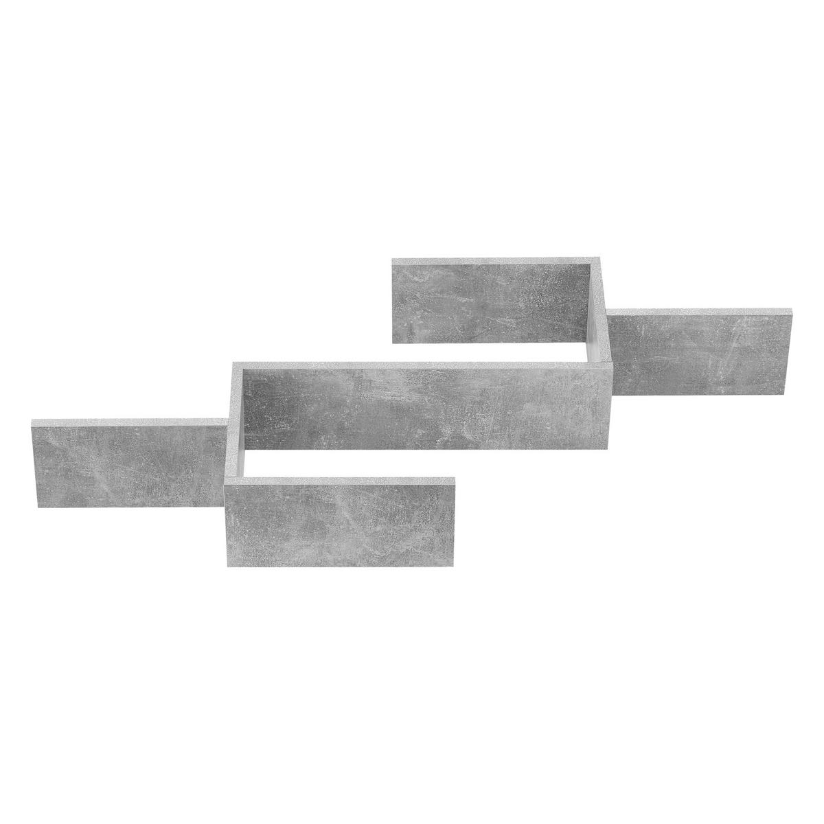WANDREGAL Flekkefjord - Grau, Holzwerkstoff (104/49.5/14.5cm) - [en.casa]