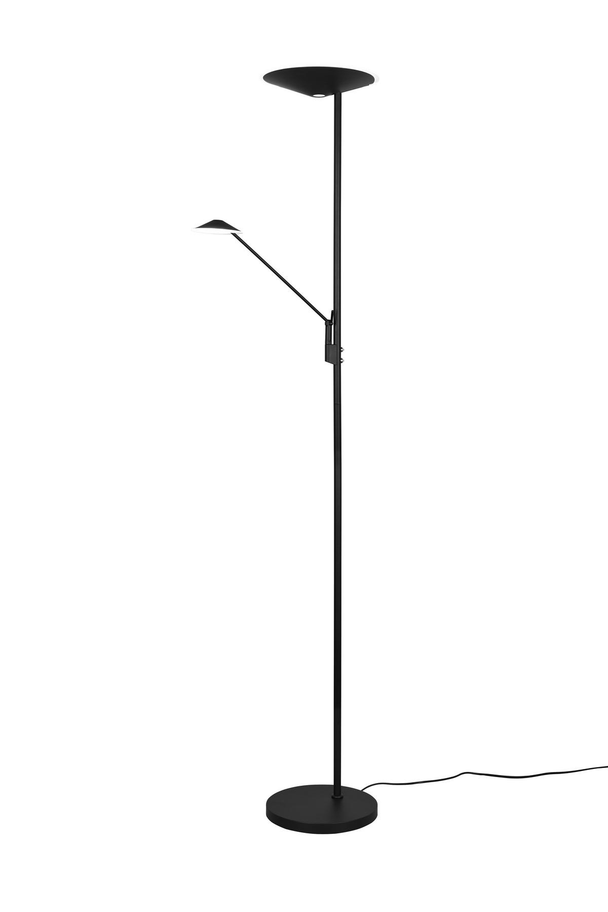 STEHLAMPE BRANTFORD - Schwarz - 0/0/180 cm - Schwarz, Metall (30/30/180cm) - Trio Leuchten