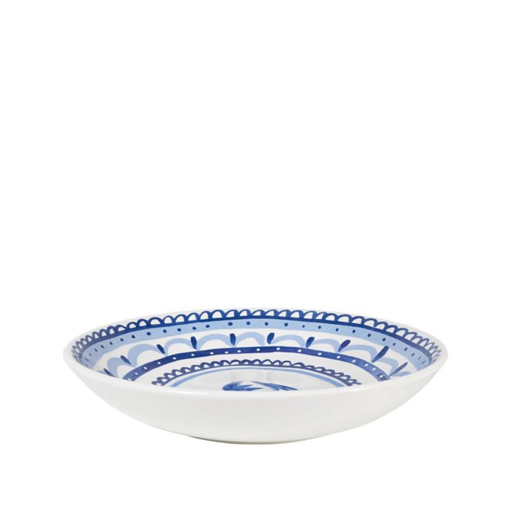 TIEFER TELLER Tulpe Delfts Blond in Blau - 23cm - Multicolor, Keramik (24/24/4.3cm) - Blond Amsterdam