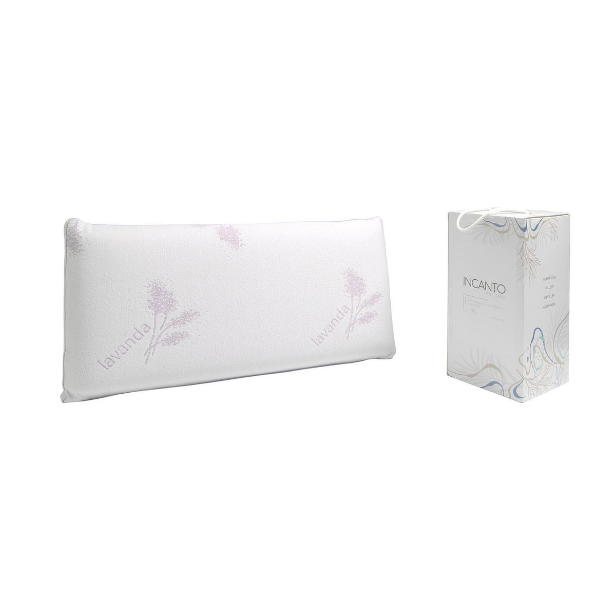 KOPFISSEN Viskoelastisches und Lavendelduft 75/35/15 cm - Weiß, Textil (75/35cm) - ANGEL CERDA