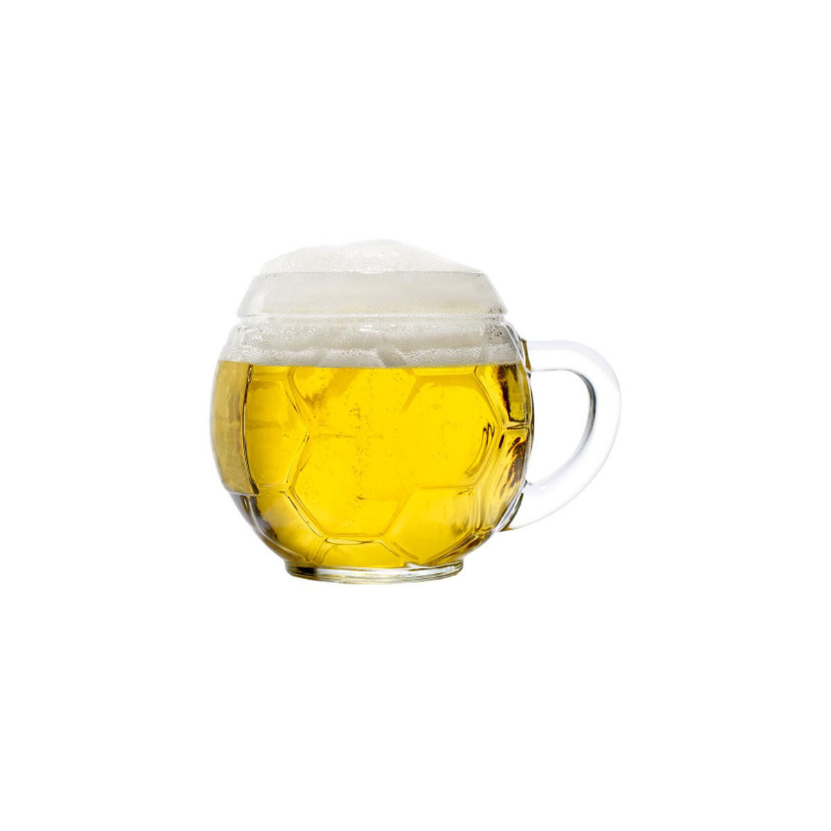 BIERKRÜGE Fußball transparent 400 ml 6er Set - Transparent, Glas (0.4L) - Stölzle Lausitz