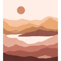 FOTOTAPETE Wüstenlandschaft 250 x 279 cm - Terracotta, Papier (250/279cm) - ESTAhome