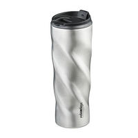 THERMOBECHER - Silberfarben, Kunststoff/Metall (0.5L) - Relaxdays