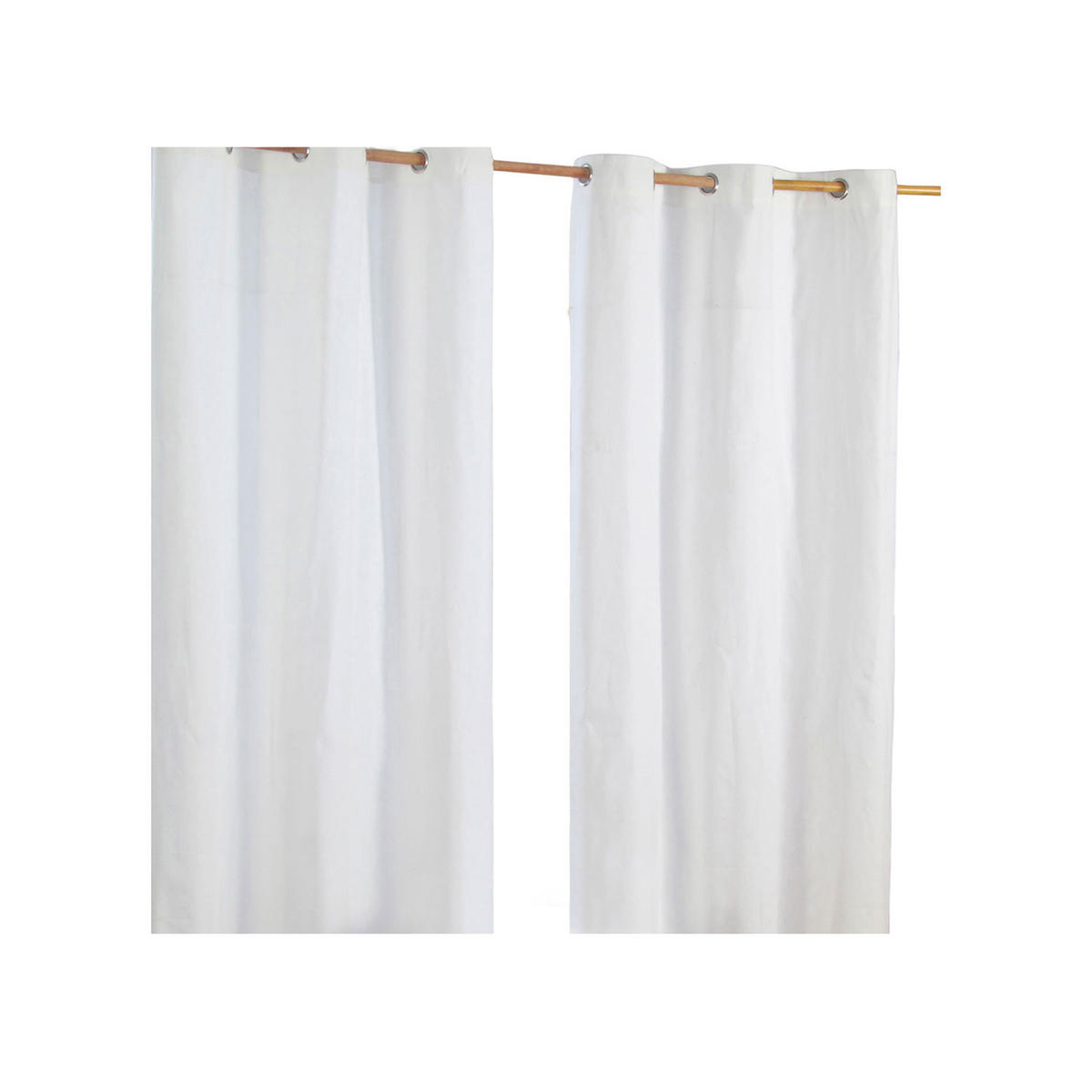 ÖSENVORHANG blickdicht 2er-Set, 137/228 cm - Weiß, Textil (137/228cm) - Homescapes