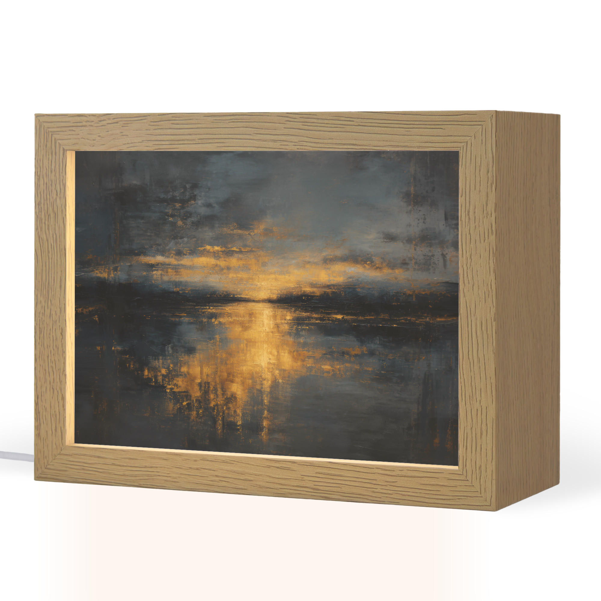 OnlyWow STOLNÍ LAMPA Zlatý odraz na vodě 20x15 cm