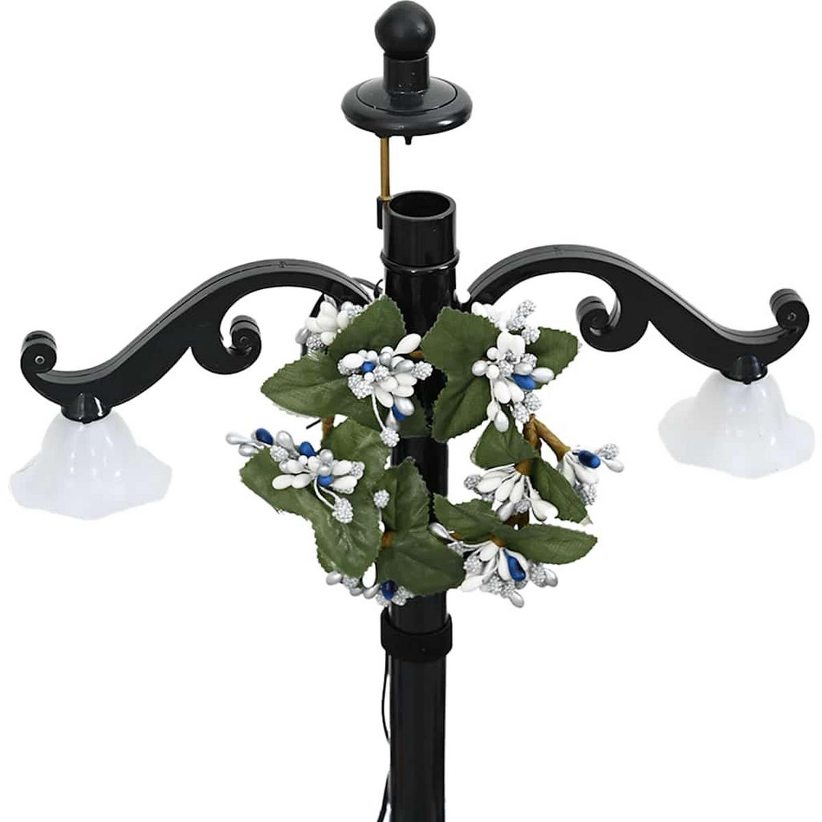 WEIHNACHTSBAUM Mit Schnee Und Schirm-Fuss Blau 75 Cm Pvc - Blau, Kunststoff (75cm) - vidaXL