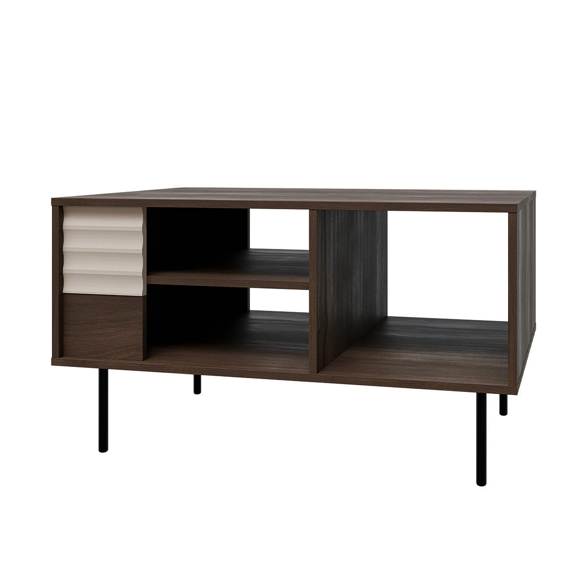 KLUBSKA MIZICA Astra Temni les in kašmir - bež, leseni material (60/96.6/55cm) - Petits-meubles