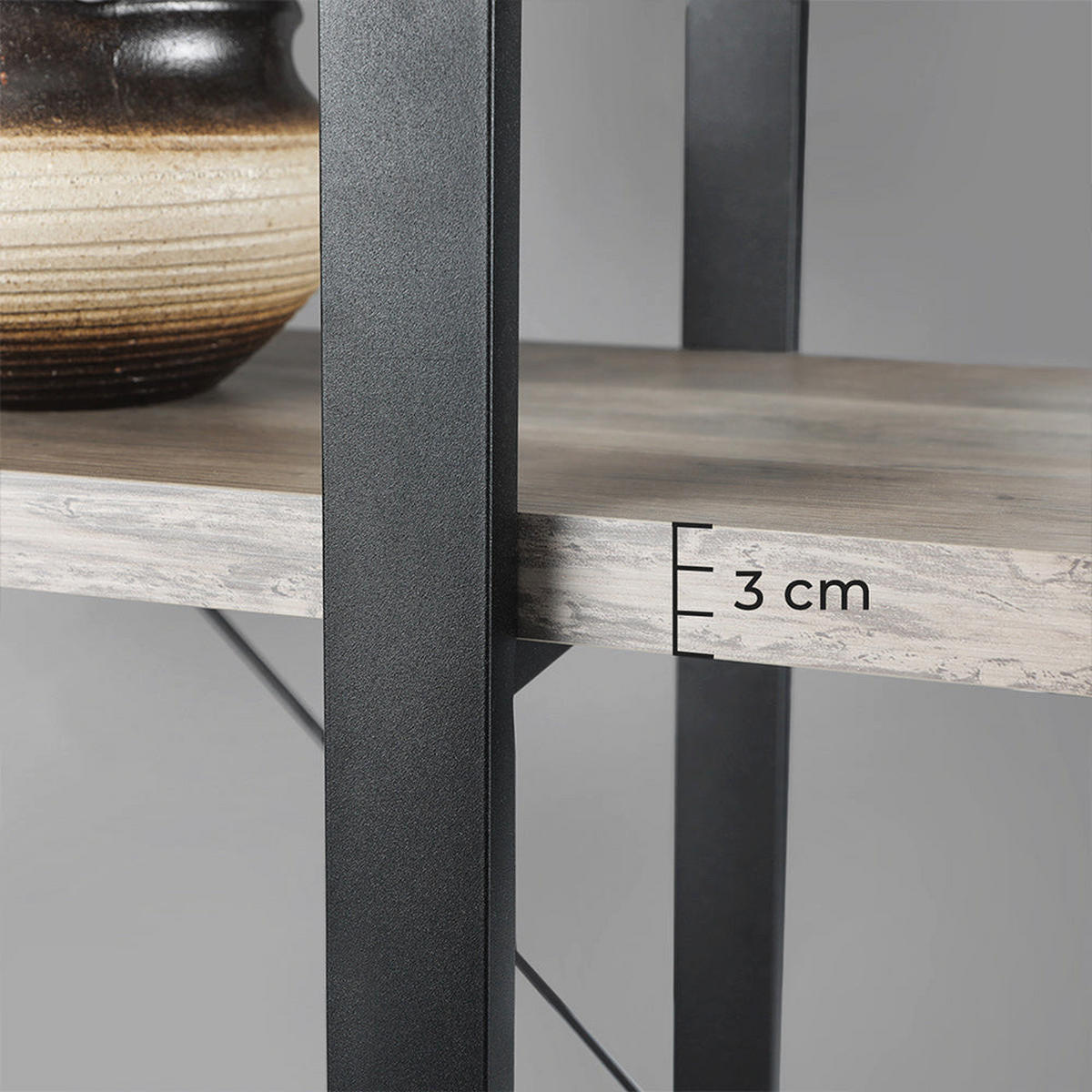 STANDREGAL BÜCHERREGAL - Schwarz, Holzwerkstoff (33.5/178/105cm) - Hansiro