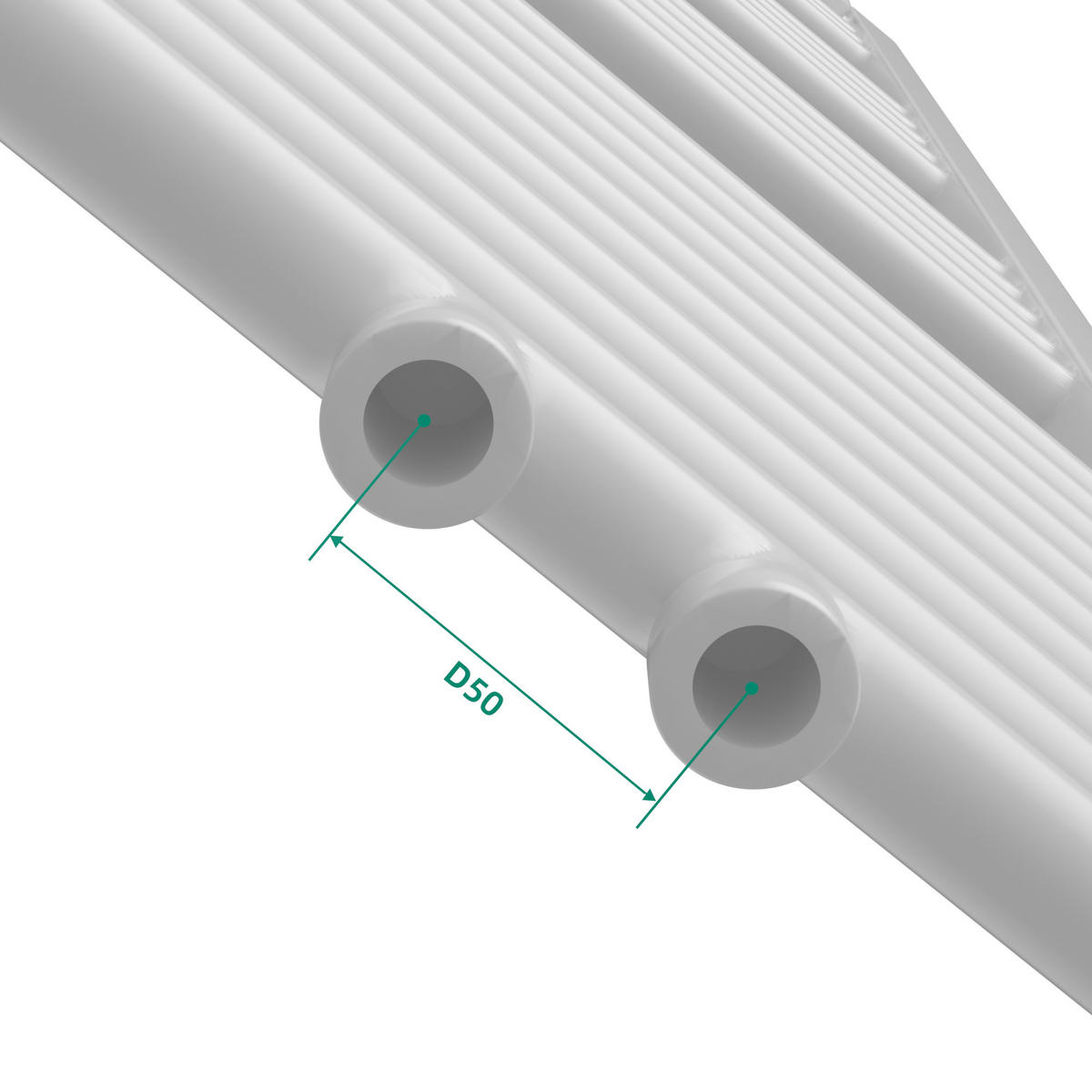 HANDTUCHHEIZKÖRPER Voss I. - Weiß, Metall (40/140/3cm) - [neu.haus]