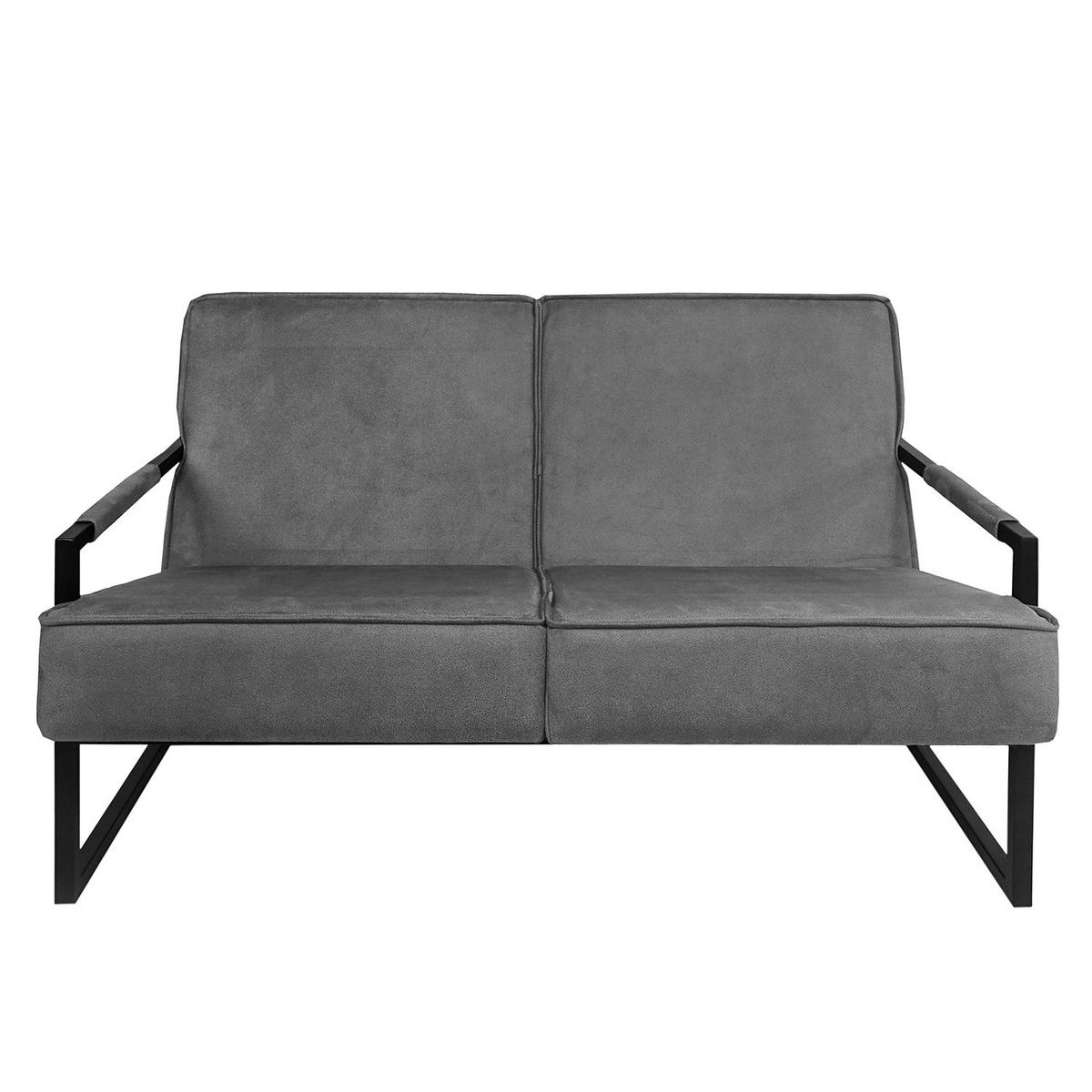2-SITZER SOFA - Strukturstoff - Grau, Textil (125/74/82cm) - home24