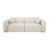SCHLAFSOFA GERADE Bouclé-Stoff Creme 240cm - Creme, Textil (240/73/97cm) - Sia Home