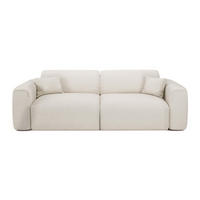 SCHLAFSOFA GERADE Bouclé-Stoff Creme 240cm - Creme, Textil (240/73/97cm) - Sia Home