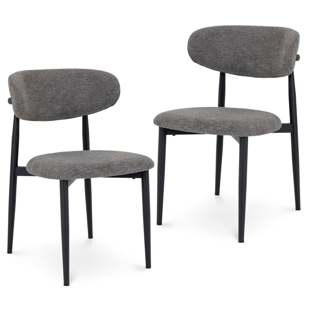 ESSZIMMERSTUHL AZUL 2er-Set grau - Grau, Textil (49/79/48cm) - IDIMEX